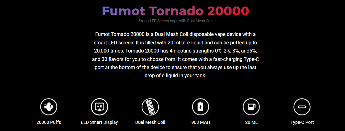 Fumot Tornado 20000 Puffs