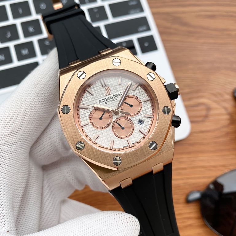 Physical PhotographyBrand Audemars Piguet-APType [cool] men's watchCase 316 stainless steel (quality workmanship)Strap imported silicone strap  original buckleMovement advanced customized automatic mechanical movement (s