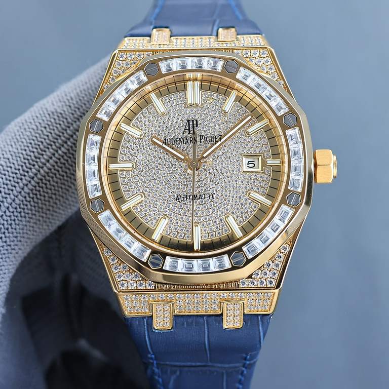 AP Audemars Piguet is a real man should take Audemars Piguet Own AP, brand new ring mouth with T-square set diamond ring, using the imported Citizen change 324 machine Automatic mechanical men's watch, ultra-luxurious ve