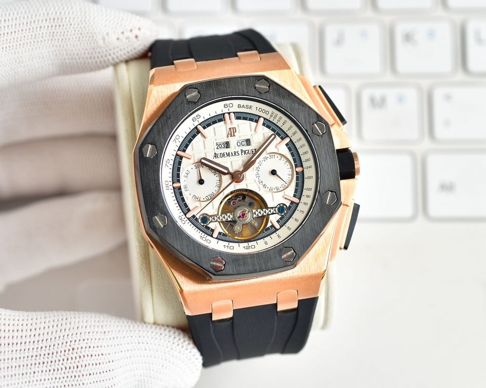 Gold and white same. Ceramic bezel, new first - a wave of hard goods!(The original version of the open mold The market's highest cost-effective version Audemars Piguet Audemars Piguet consistent with the original, the ma