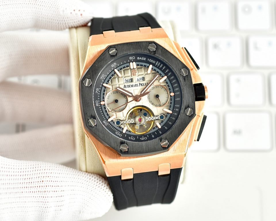 Gold and white same. Ceramic bezel, new first - a wave of hard goods!(The original version of the open mold The market's highest cost-effective version Audemars Piguet Audemars Piguet consistent with the original, the ma