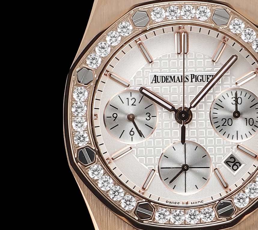 The opening of the year king bomb  〖exclusive upgrade built-in - 7750 movement〗 White Valentine's Day exclusive gift  !New AP Audemars Piguet Royal Oak Women's Multifunctional Chronograph Mechanical Watch Counter size 37