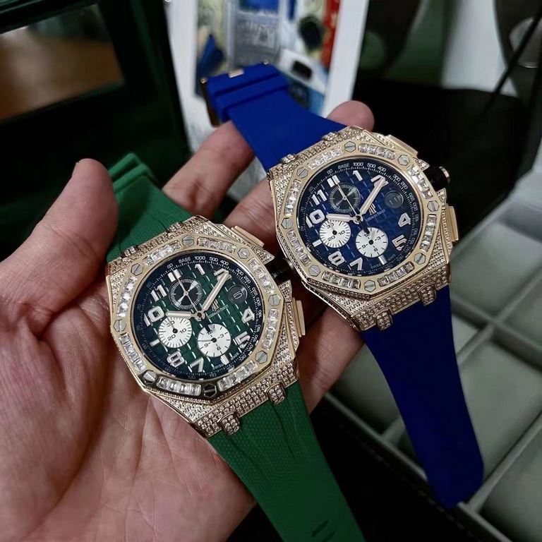 Audemars Piguet Swarovski crystals full of star-shaped diamonds, Super A quality new interpretation - Royal Oak Offshore European style noble and fashionable glamor, the body of the case has a strong and powerful curve A