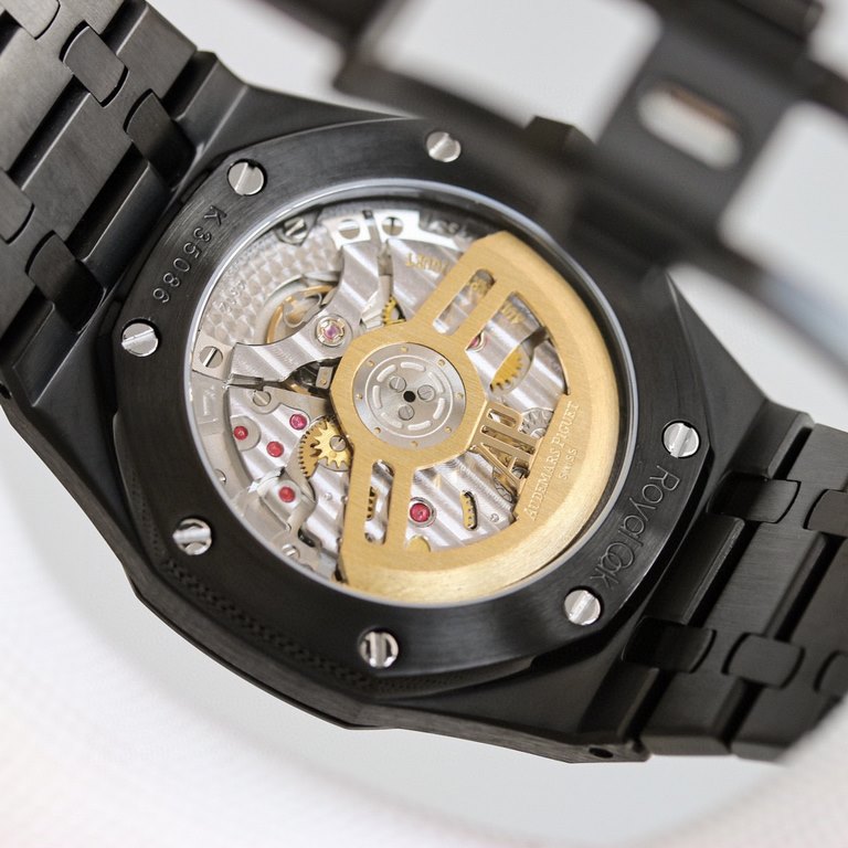 The DLC version of the Audemars Piguet 15500. Audemars Piguet 15500 DLC Edition The high-gloss black carbon coating on the gold and steel retains the brushed texture of the entire watch and adds a darker dimension. v2 - 