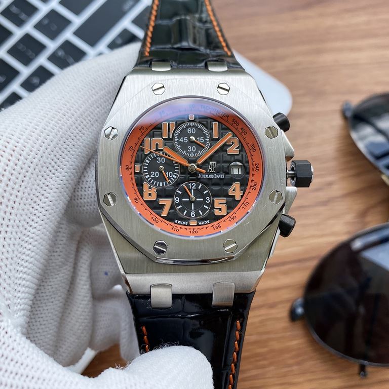 Physical photographyOne pair of original strap for free.     Audemars Piguet Audemars Piguet Royal Oak Offshore Limited Edition Multifunction Mechanical Wristwatch Size 42MM13MM Matching Replica   Original 3 1 2  6  Auto