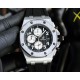 Audemars Piguet AP Royal Oak Coated glass Size 42mm14mm Water-resistant Tape with original pin buckle AP Movement Japanese multifunctional quartz Octagonal brushed steel case with mesh face Cold and hegemonic A different