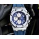 Audemars Piguet AP Royal Oak Coated glass Size 42mm14mm Water-resistant Tape with original pin buckle AP Movement Japanese multifunctional quartz Octagonal brushed steel case with mesh face Cold and hegemonic A different