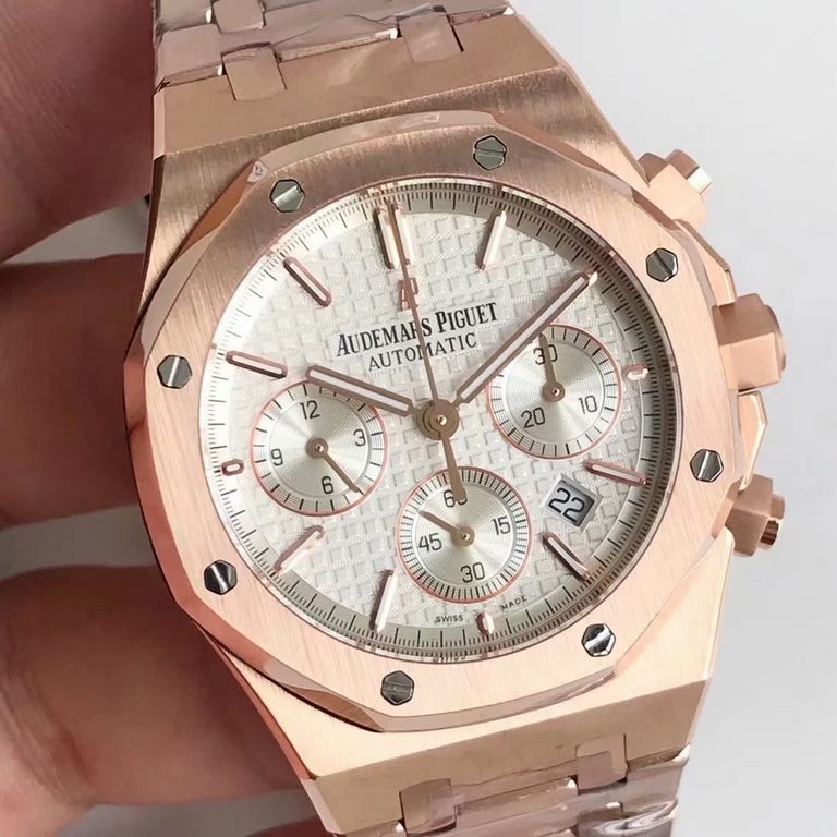 BF new AP  Audemars Piguet Royal Oak 26331OR chronograph, using the same as the genuine (6-letter position small seconds) 7750 chronograph movement, 316 stainless steel case through the brushed and partially polished and