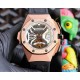 Audemars Piguet AP   coated glass  47mm15mm   waterproof rubber strap with original buckle   fully automatic mechanical movement   octagonal brushed steel case with lattice facet   cool and domineering, no The same tough