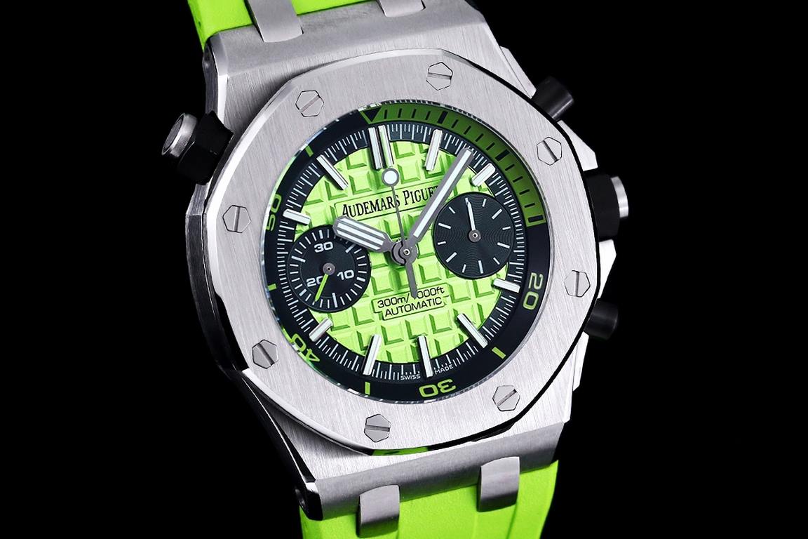 Uniform 1V2 version, live head grain, internal shadow can be bi-directional mobilization, non-market ordinary version,     Audemars Piguet Royal Oak Series FruitsModel 26703 Running second chronograph automatic mechanica