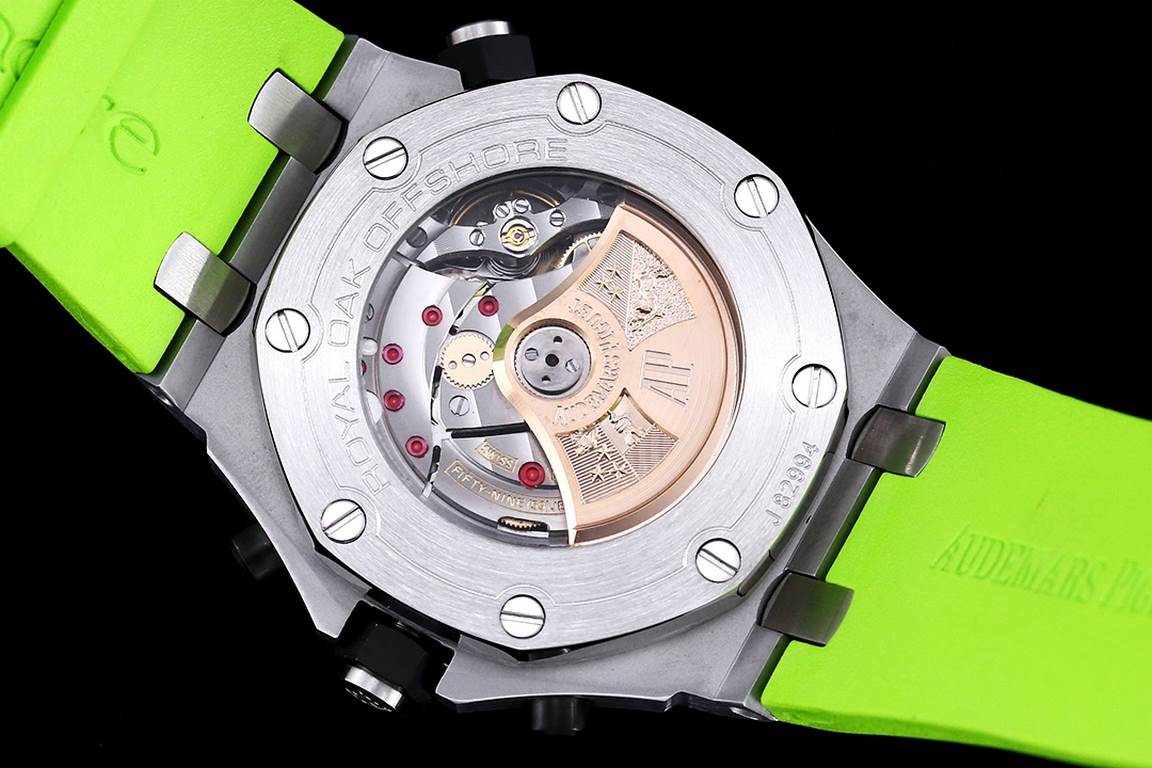 Uniform 1V2 version, live head grain, internal shadow can be bi-directional mobilization, non-market ordinary version,     Audemars Piguet Royal Oak Series FruitsModel 26703 Running second chronograph automatic mechanica