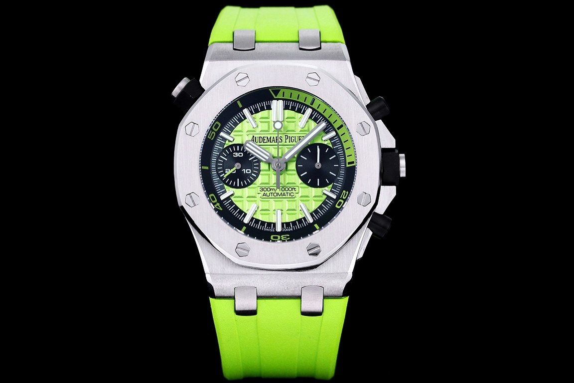 Uniform 1V2 version, live head grain, internal shadow can be bi-directional mobilization, non-market ordinary version,     Audemars Piguet Royal Oak Series FruitsModel 26703 Running second chronograph automatic mechanica