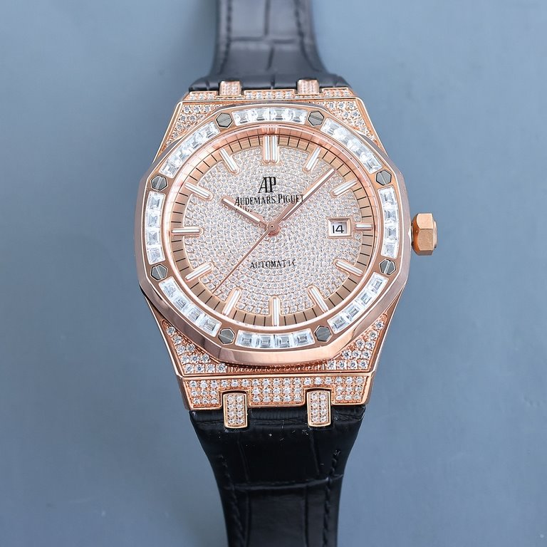 AP Audemars Piguet is a real man should take Audemars Piguet Own AP, brand new ring mouth with T-square set diamond ring, using the imported Citizen change 324 machine Automatic mechanical men's watch, ultra-luxurious ve