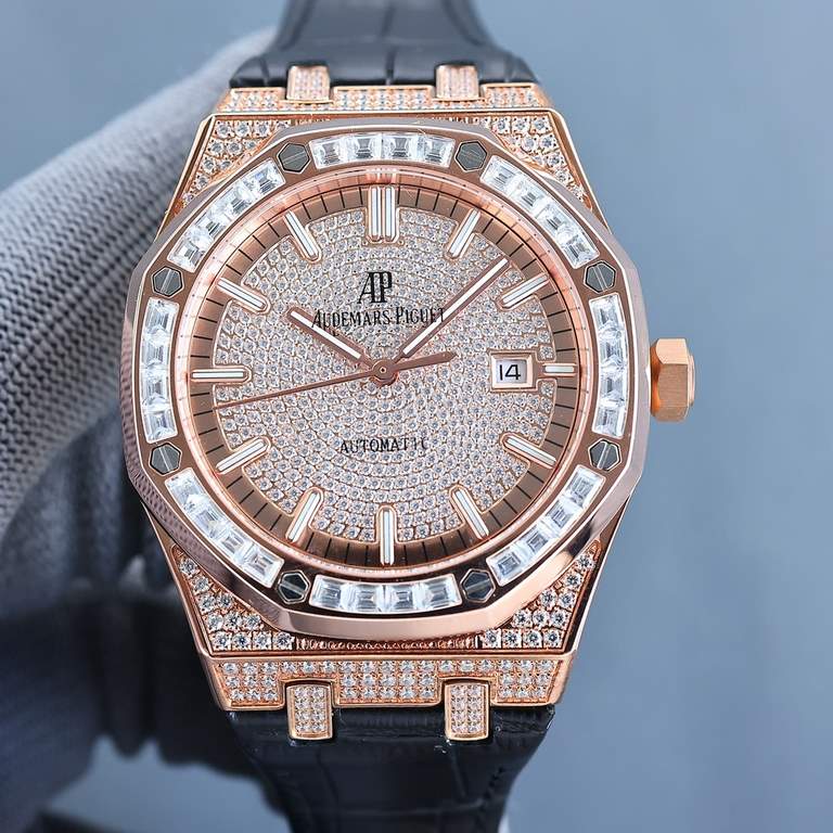 AP Audemars Piguet is a real man should take Audemars Piguet Own AP, brand new ring mouth with T-square set diamond ring, using the imported Citizen change 324 machine Automatic mechanical men's watch, ultra-luxurious ve