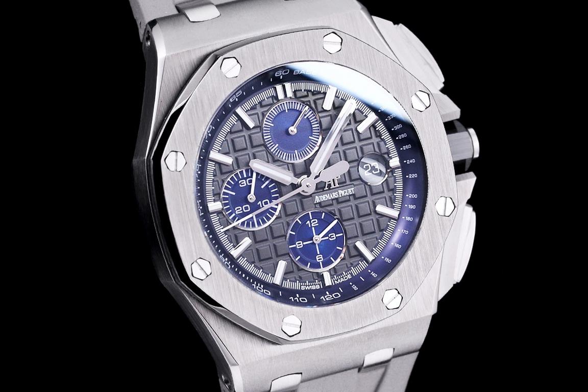 HarmonizationV2 version     Audemars Piguet Royal Oak Offshore Limited Edition Multifunctional Chronograph Mechanical Watch V2 version upgraded calendar fonts, upgraded ceramic bezel, size 44MM17MM [bezel] bezel is the s