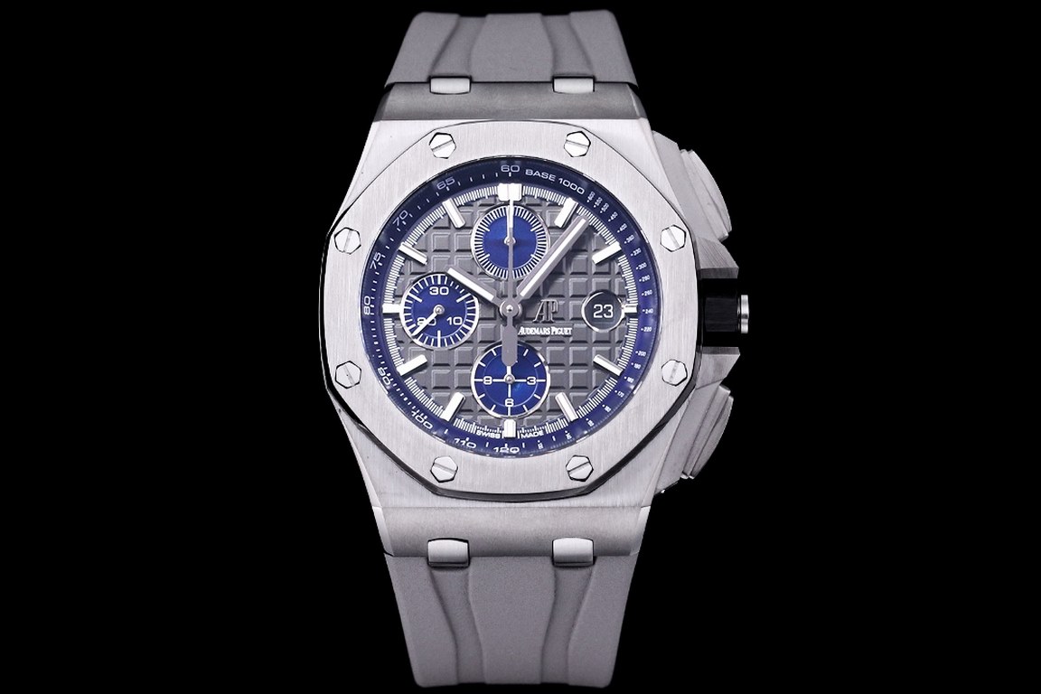 HarmonizationV2 version     Audemars Piguet Royal Oak Offshore Limited Edition Multifunctional Chronograph Mechanical Watch V2 version upgraded calendar fonts, upgraded ceramic bezel, size 44MM17MM [bezel] bezel is the s