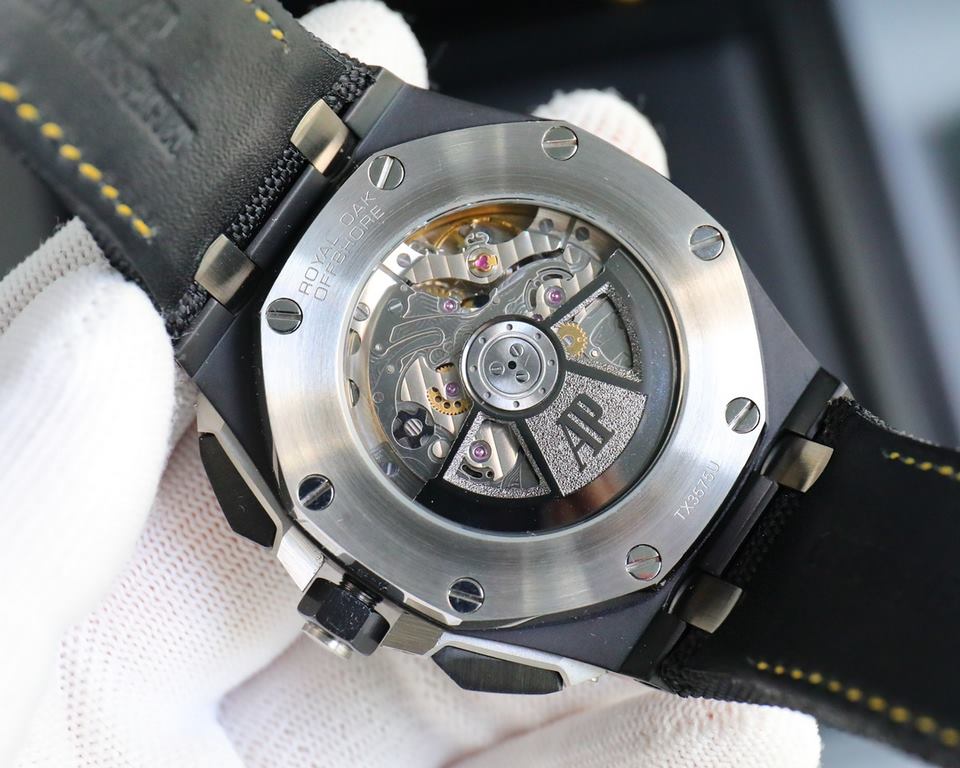 The same HBF latest Audemars Piguet, ceramic bezel   version     Audemars Piguet   Audemars Piguet Royal Oak Offshore Limited Edition Multifunctional Chronograph Mechanical Wristwatch Size 44MM17MM 【Bezel】 The bezel is t