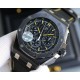 The same HBF latest Audemars Piguet, ceramic bezel   version     Audemars Piguet   Audemars Piguet Royal Oak Offshore Limited Edition Multifunctional Chronograph Mechanical Wristwatch Size 44MM17MM 【Bezel】 The bezel is t