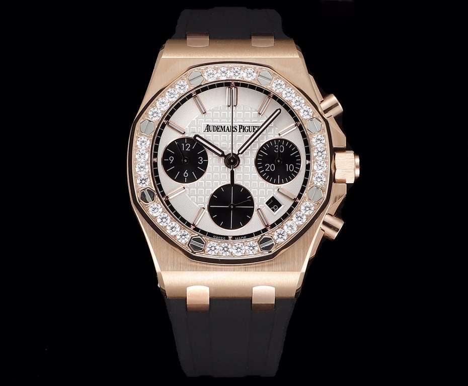 The opening of the year king bomb  〖exclusive upgrade built-in - 7750 movement〗 White Valentine's Day exclusive gift  !New AP Audemars Piguet Royal Oak Women's Multifunctional Chronograph Mechanical Watch Counter size 37