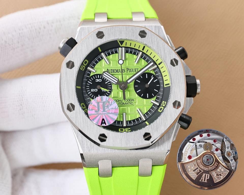 V2 version, live head grain, internal shadow can be bi-directional mobilization, non-market ordinary version, Audemars Piguet Royal Oak series fruitModel 26703 running seconds chronograph automatic mechanical men's watch