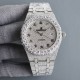 Large diamond encrusted bezel uniformAP Audemars Piguet A real man has to take Audemars Piguet Own AP, brand new bezel with large diamond-set bezel, using imported Citizen to change the 324 machine Automatic Mechanical M