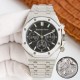 2023 New AP  Audemars Piguet Royal Oak Series new 26240 chronograph, using the same as the genuine (6-letter position small seconds Bottom-transparent movement Caliber4401 chronograph movement), with anti-glare sapphire 