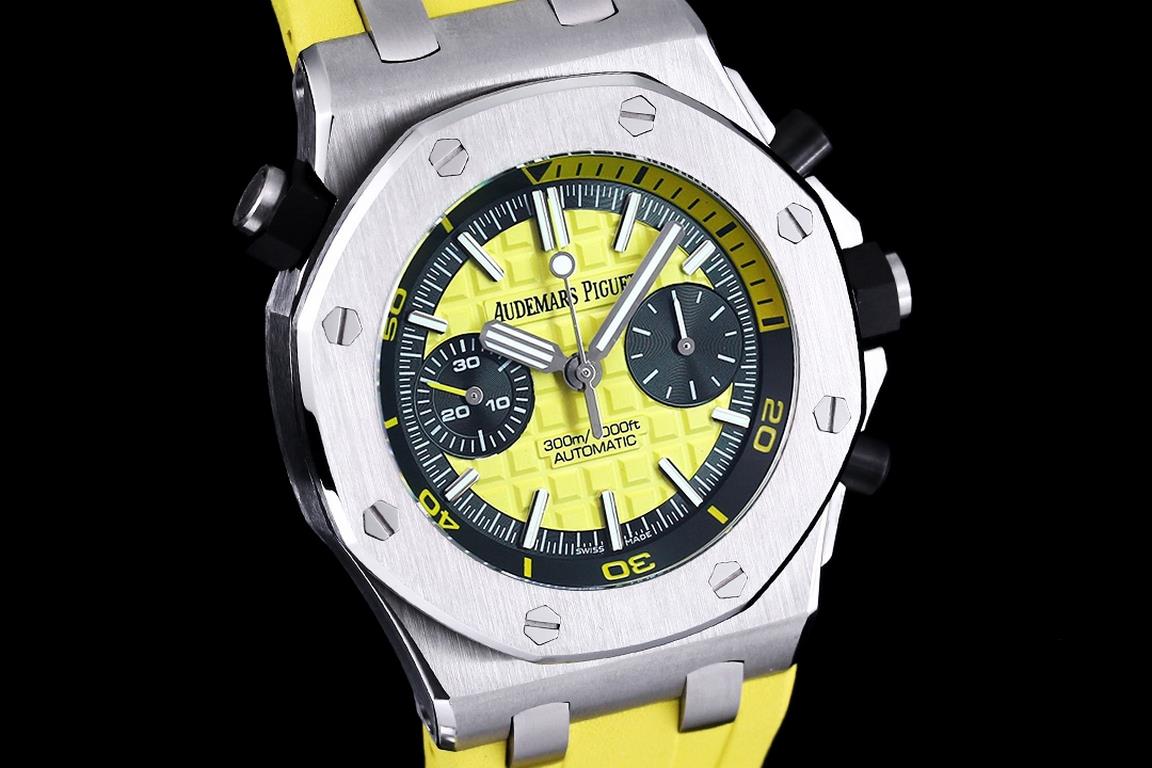 Uniform 1V2 version, live head grain, internal shadow can be bi-directional mobilization, non-market ordinary version,     Audemars Piguet Royal Oak Series FruitsModel 26703 Running second chronograph automatic mechanica