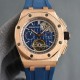 UnityAudemars Piguet AP left and right eye series   with imported fully automatic mechanical splint movement   fine octagonal brushed steel case   mineral reinforced glass mirror, imported rubber strap original pin buckl