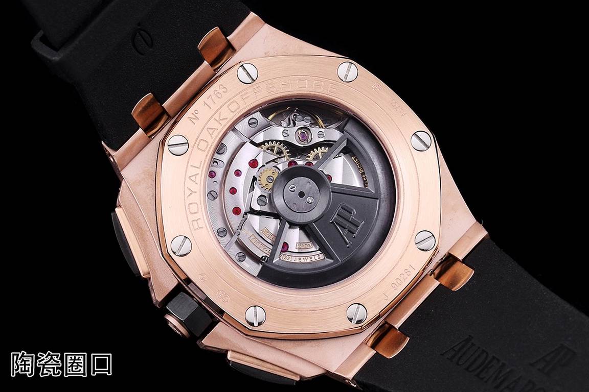 JF. Factory ceramic bezel   the highest version of the market     Audemars Piguet   Audemars Piguet Royal Oak Offshore Limited Edition Multifunctional Chronograph Mechanical Watch Size 44MM17MM 【Bezel】 bezel is the same 