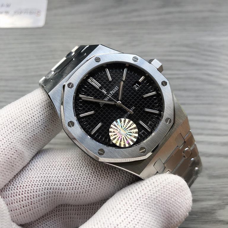 JF APAudemars Piguet Royal Oak Model 15400ST.OO.1220ST.01 Automatic Men's Caliber Cal.3120 Tartan dial Sapphire glass on both sides Dimensions 42mm x 10.5mm Super-LumiNova (steel bracelet, leather strap)