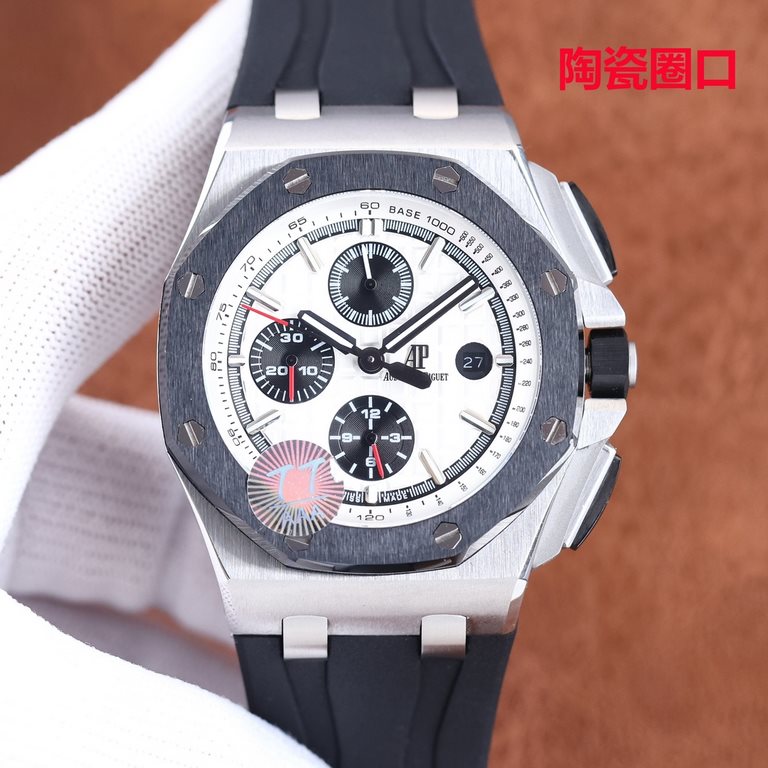 Uniform   ceramic bezel   version     Audemars Piguet Royal Oak Offshore Limited Edition Multifunctional Chronograph Mechanical Watch Dimensions 44MM17MM [bezel] bezel is consistent with the original use of imported cera