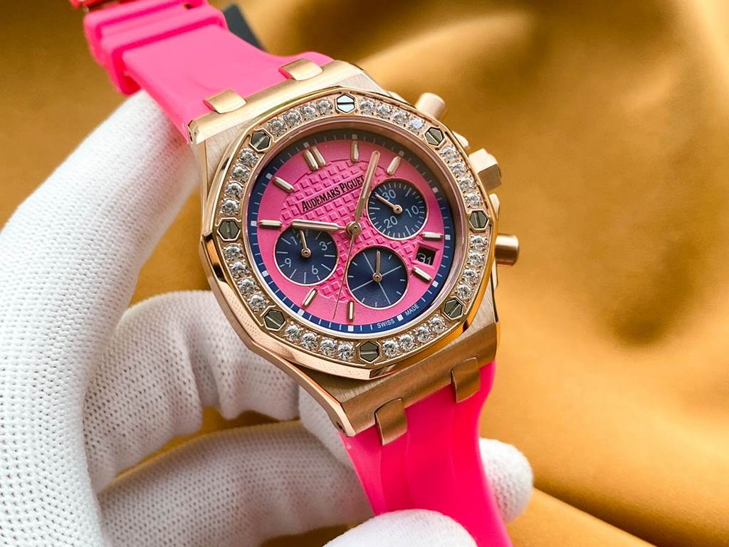 Brand Audemars Piguet - APCollection Royal Oak OffshoreType Ladies' ChronographMaterial 316L steelMovement Imported Japanese chronograph quartz movementCrystal Lamborghini glassStrap High-grade imported material tapeClas