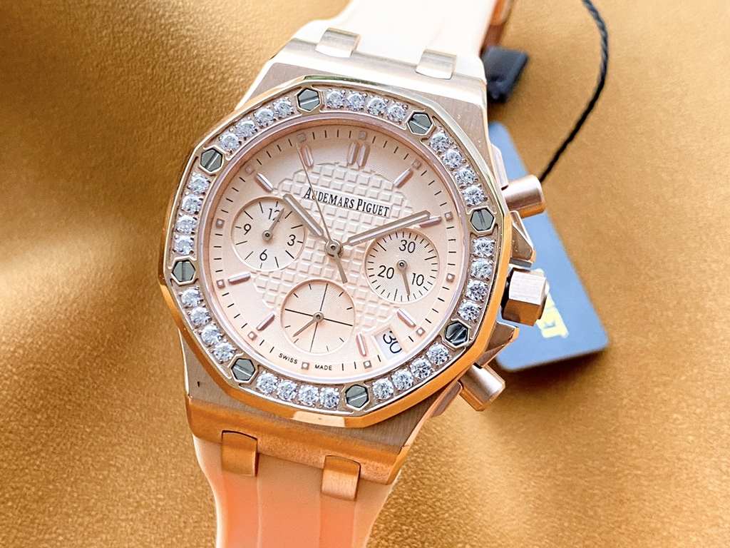 Brand Audemars Piguet - APCollection Royal Oak OffshoreType Ladies' ChronographMaterial 316L steelMovement Imported Japanese chronograph quartz movementCrystal Lamborghini glassStrap High-grade imported material tapeClas