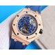 Audemars Piguet AP Royal Oak Coated glass Size 45mm14mm Water-resistant Tape with AP original pin buckle Automatic mechanical movement Superluminova Octagonal brushed steel case with mesh face Cold and hegemonic A differ