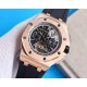 Audemars Piguet AP Royal Oak Coated glass Size 45mm14mm Water-resistant Tape with AP original pin buckle Automatic mechanical movement Superluminova Octagonal brushed steel case with mesh face Cold and hegemonic A differ