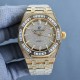 AP Audemars Piguet is a real man should take Audemars Piguet Own AP, brand new ring mouth with T-square set diamond ring, using the imported Citizen change 324 machine Automatic mechanical men's watch, ultra-luxurious ve