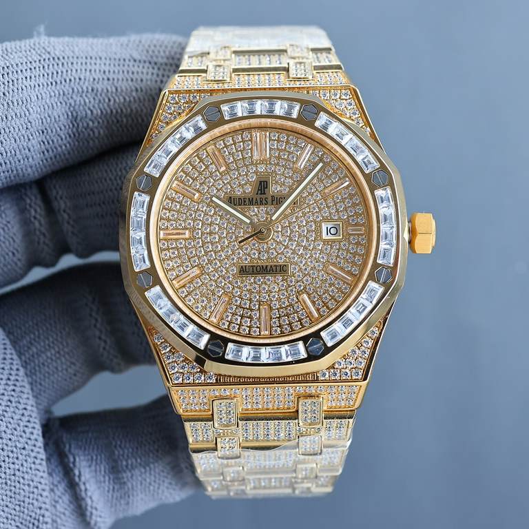 AP Audemars Piguet is a real man should take Audemars Piguet Own AP, brand new ring mouth with T-square set diamond ring, using the imported Citizen change 324 machine Automatic mechanical men's watch, ultra-luxurious ve