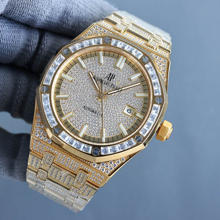 AP Audemars Piguet is a real man should take Audemars Piguet Own AP, brand new ring mouth with T-square set diamond ring, using the imported Citizen change 324 machine Automatic mechanical men's watch, ultra-luxurious ve