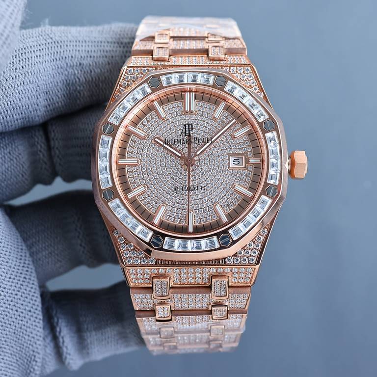 AP Audemars Piguet is a real man should take Audemars Piguet Own AP, brand new ring mouth with T-square set diamond ring, using the imported Citizen change 324 machine Automatic mechanical men's watch, ultra-luxurious ve