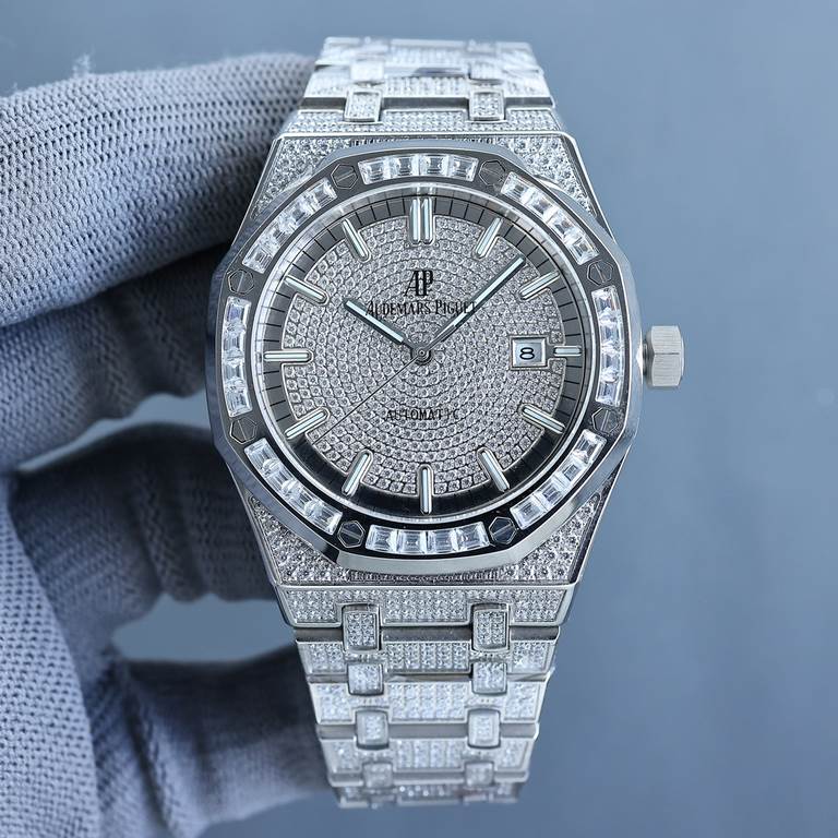 AP Audemars Piguet is a real man should take Audemars Piguet Own AP, brand new ring mouth with T-square set diamond ring, using the imported Citizen change 324 machine Automatic mechanical men's watch, ultra-luxurious ve