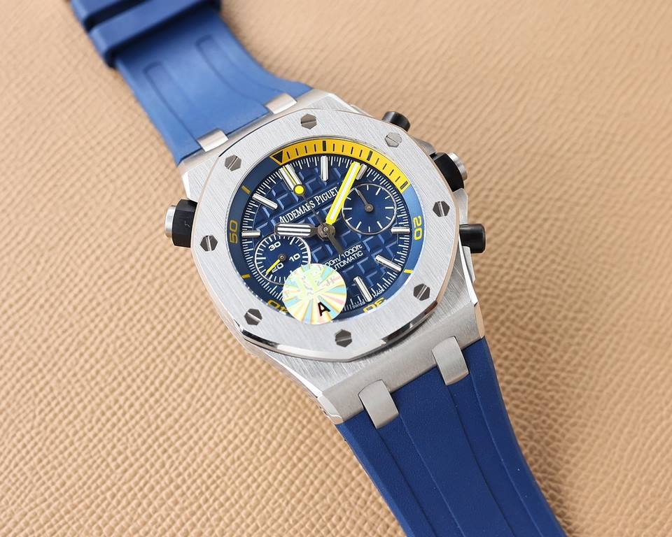 V2 version, live head grain, internal shadow can be bi-directional mobilization, non-market ordinary version, Audemars Piguet Royal Oak series fruitModel 26703 running seconds chronograph automatic mechanical men's watch