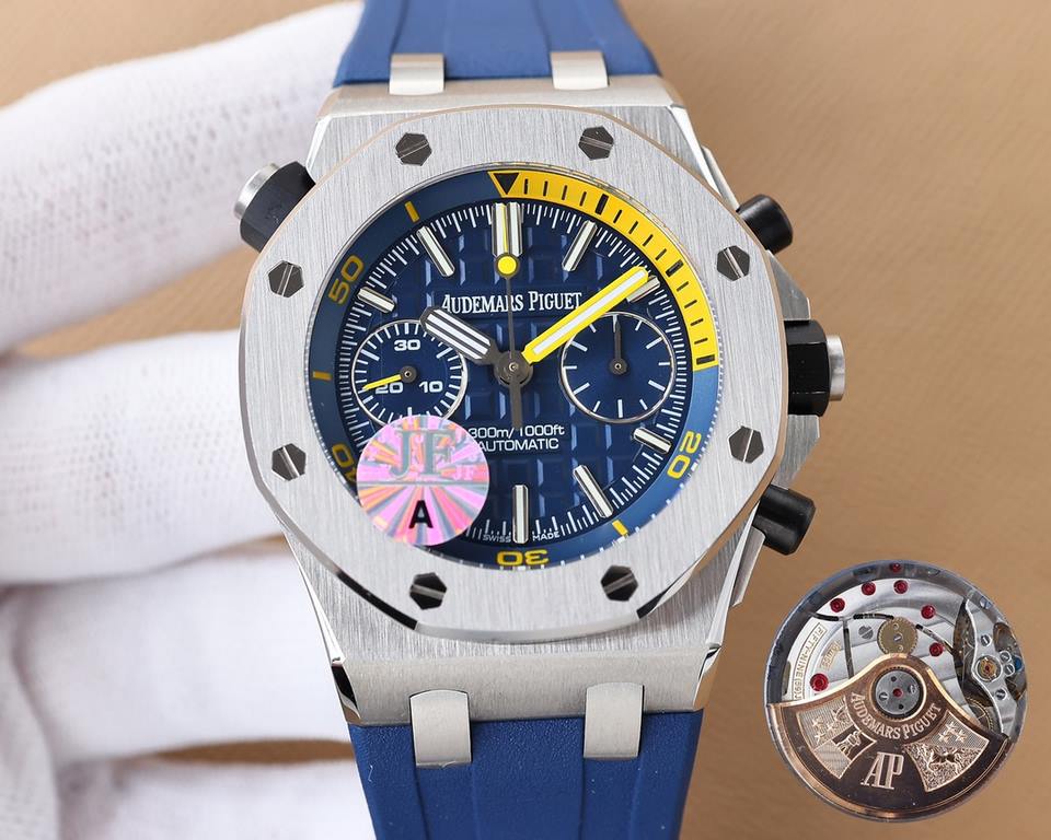 V2 version, live head grain, internal shadow can be bi-directional mobilization, non-market ordinary version, Audemars Piguet Royal Oak series fruitModel 26703 running seconds chronograph automatic mechanical men's watch