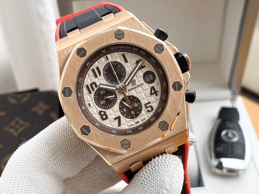 Audemars Piguet - AP  Royal Oak Multifunction Men's Watch Automatic Mechanical Movement 316 stainless steel case Mineral Super Glass Imported Rubber Strap Diameter 43mm Thickness 12mm BST Actual Photos The watch represen