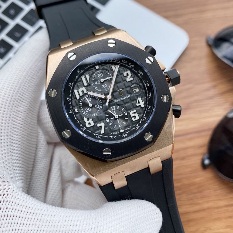 Physical photographyOne pair of original strap for free.     Audemars Piguet Audemars Piguet Royal Oak Offshore Limited Edition Multifunction Mechanical Wristwatch Size 42MM13MM Matching Replica   Original 3 1 2  6  Auto