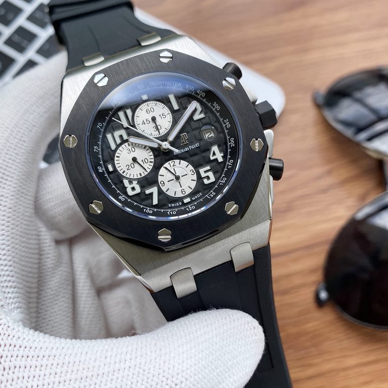 Physical photographyOne pair of original strap for free.     Audemars Piguet Audemars Piguet Royal Oak Offshore Limited Edition Multifunction Mechanical Wristwatch Size 42MM13MM Matching Replica   Original 3 1 2  6  Auto