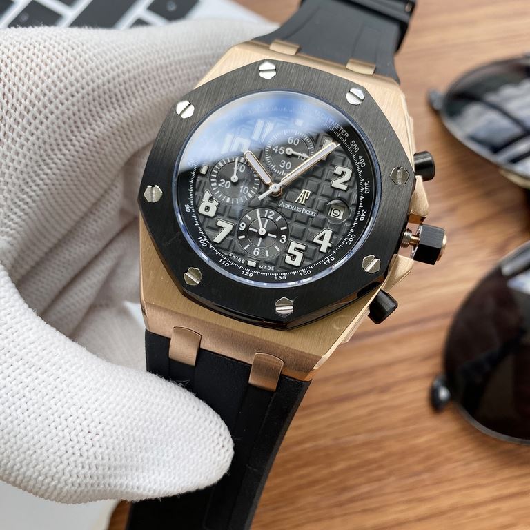 Physical photographyOne pair of original strap for free.     Audemars Piguet Audemars Piguet Royal Oak Offshore Limited Edition Multifunction Mechanical Wristwatch Size 42MM13MM Matching Replica   Original 3 1 2  6  Auto