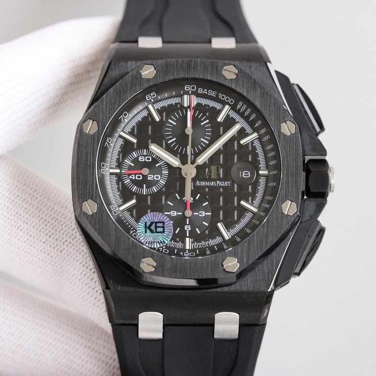 Royal Oak - Audemars Piguet AP 26400 Series44 mm diameter Replica of the original CaL.3126 movement Superb replica of the finest version on the market Soft silicone strap Original pin buckle