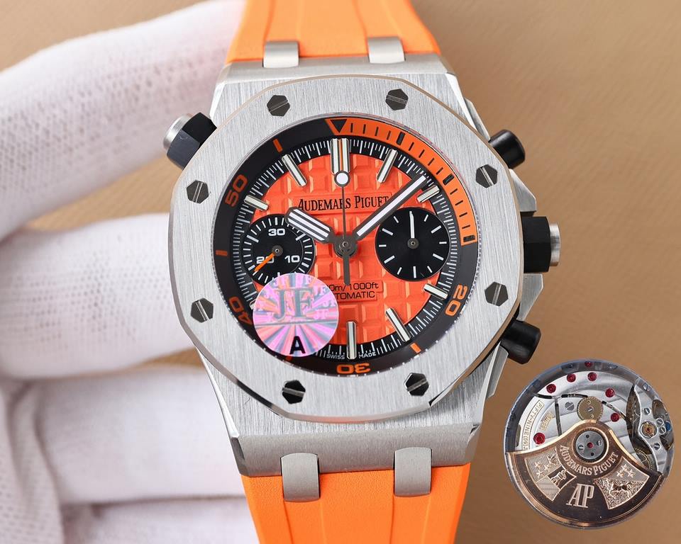 V2 version, live head grain, internal shadow can be bi-directional mobilization, non-market ordinary version, Audemars Piguet Royal Oak series fruitModel 26703 running seconds chronograph automatic mechanical men's watch