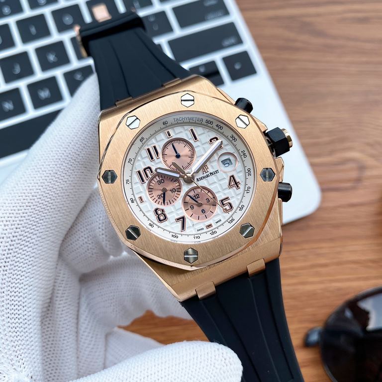 Photographed in the flesh!Audemars Piguet  Royal Oak Offshore Series  Anti-glare treatment mineral glass Size 42mm  14mm Waterproof tape with AP original pin buckle Equipped with replica of the original 3126 rotor Fully 