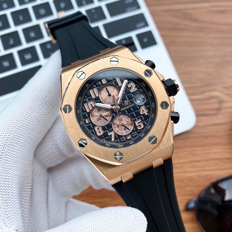 Photographed in the flesh!Audemars Piguet  Royal Oak Offshore Series  Anti-glare treatment mineral glass Size 42mm  14mm Waterproof tape with AP original pin buckle Equipped with replica of the original 3126 rotor Fully 